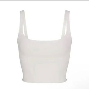 NWT SKIMS Women's Raw Edge Cropped Cami Tank Top Size X Small Color Marble